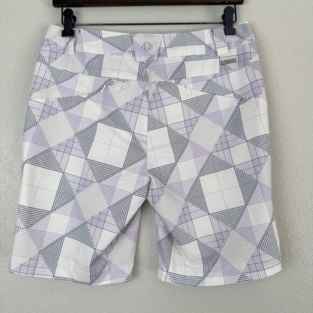 Sunice purple white golf bermuda athletic shorts 4 - Picture 5 of 9
